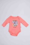 917111112067 NEXIS GIRL LONGSLEEVE BODY SUIT, KOALA PINK, 0-3M, #3500