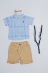 1917121113382-WSDAOB-BOY3PCS,-SHORT-SLEEVE-SHIRT-AND-SHORT-WITH-SUSPENDER,-CARTON-BROWN-AND-LIGHT-BLUE,-9-12M,-12000